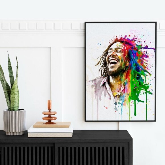 16x20 Happy Bob Marley Fantasy Art Watercolor Oil Painting Poster Art‎ Poster - Picture 5 of 6